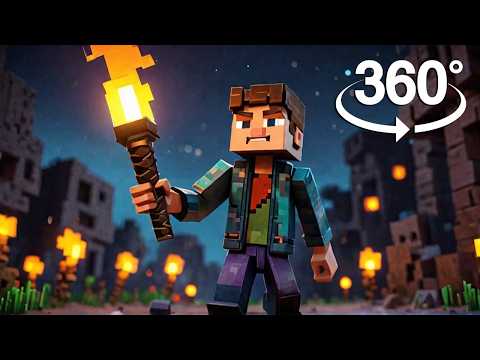 Survive the DEADLIEST 360° VR Minecraft Zombie Apocalypse EVER