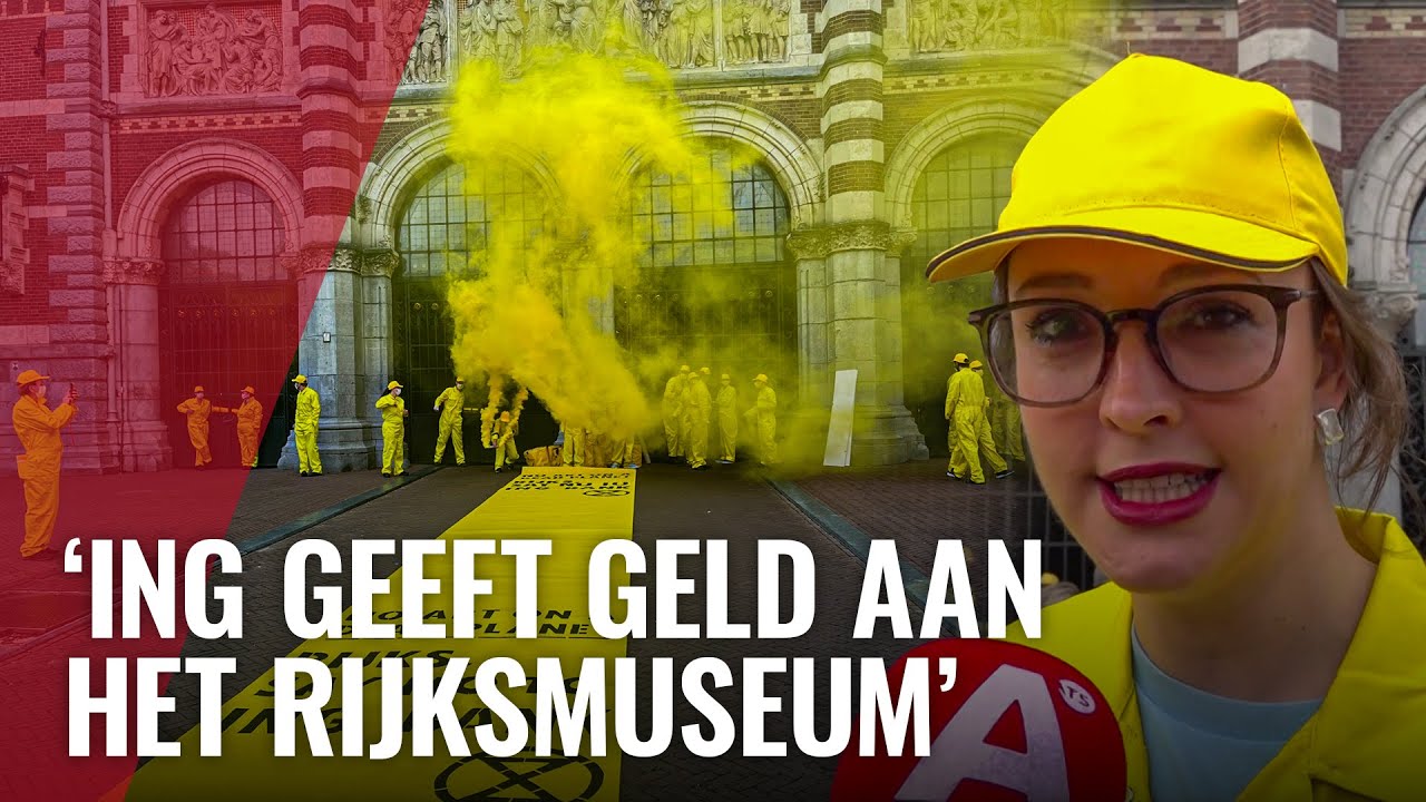 Extinction Rebellion blokkeert passage Rijksmuseum