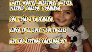 Cantando d&iacute;as de la semana
