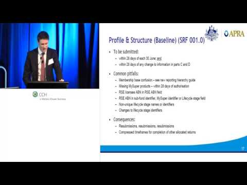APRA Superannuation Reporting Standards   Webcast