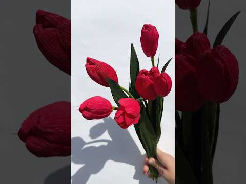 How to make a tulip | DIY Crepe paper Tulips