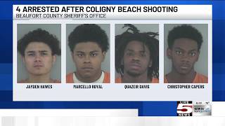 VIDEO: 4 teens arrested after mass shooting on Hilton Head beach