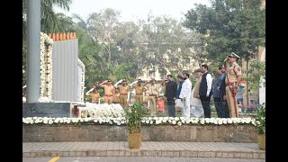 26.11.2022: Governor, CM, Dy CM pay tribute to police martyrs on 26 /11 anniversary;?>