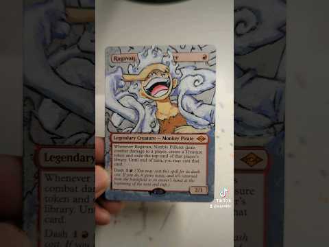 MTG alter: Luffy Gear 5 on Ragavan #onepiece #mtg #painting #shorts