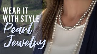 Genusis™ White Cultured Freshwater Pearl Rhodium Over Sterling Silver Necklace Related Video Thumbnail