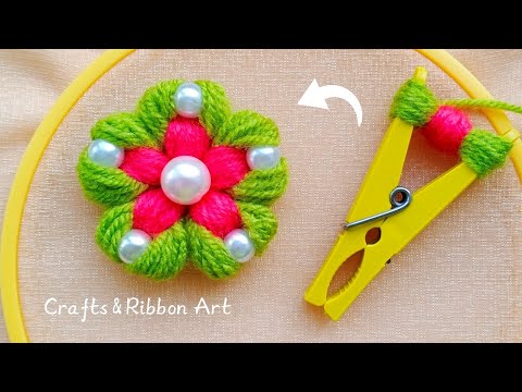 It's so Beautiful 💖🌟 Super Easy Flower Craft Ideas with Wool - You will Love It - DIY Woolen Flowers