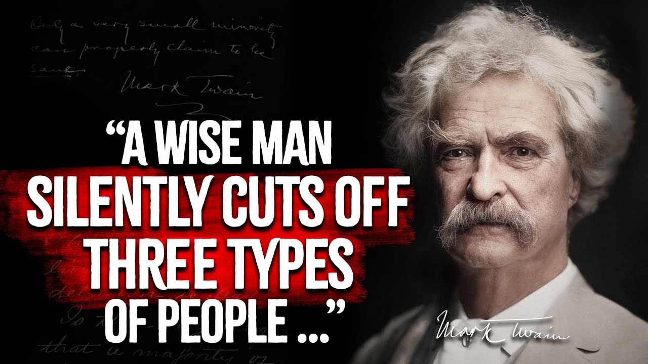 Mark Twain's Life Lessons to Learn in Youth and Avoid Regrets in Old Age #motivation #motivational