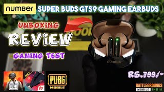 Number Super Buds GTS9 ⚡ Gaming Earbuds | Unboxing & Gaming Test 🔥 | Best Gaming TWS?