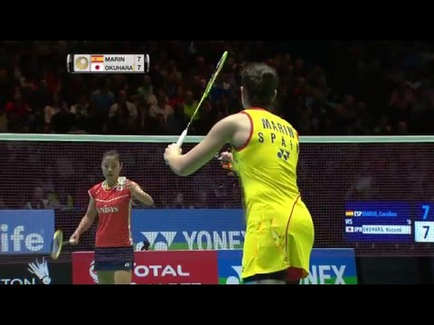 Yonex All England Open 2016 | Badminton SF M4-WS | Carolina Marin vs Nozomi Okuhara