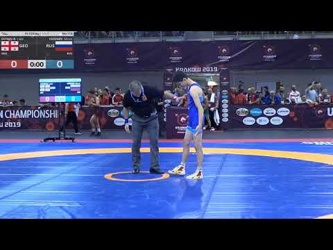 U15 European Championships 2019 1/8 Fadzaev Marat (RUS) - Gvinjilia Luka (GEO)