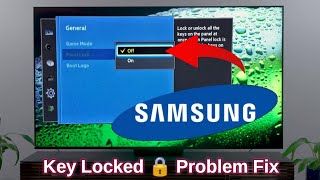 Samsung LED TV Panel Keys Locked  |  How to unlock key lock problem on any Samsung TV