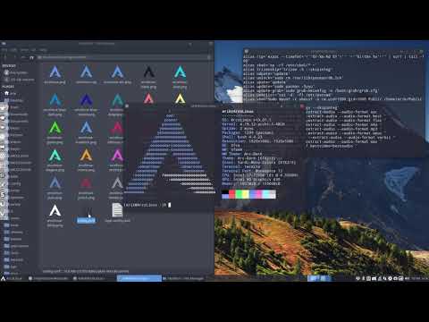 ArcoLinux : 738 how to switch between the ASCII logo and the ArcoLinux logo in Neofetch - TERMITE