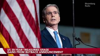 US 30-Year Bonds Erase Gains From Treasury’s Buyback Surprise