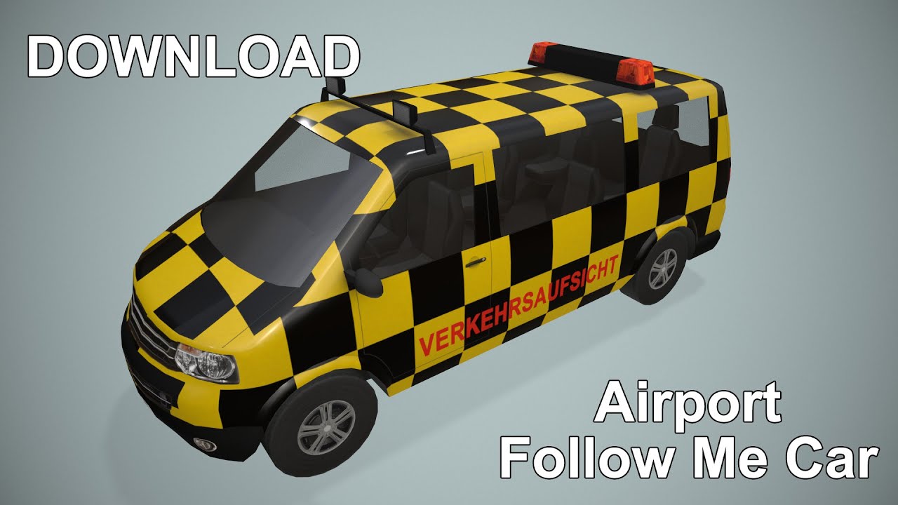 Airport Follow Me Car --433-- 3D Model