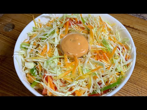 Basic Jamaican Vegetable Salad | Detailed Salad Recipe | Raw Vegetable Salad | Homemade Salad