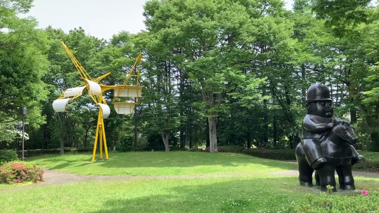 Behold the captivating Japanese statue gracing the Miyagi Museum of Art.