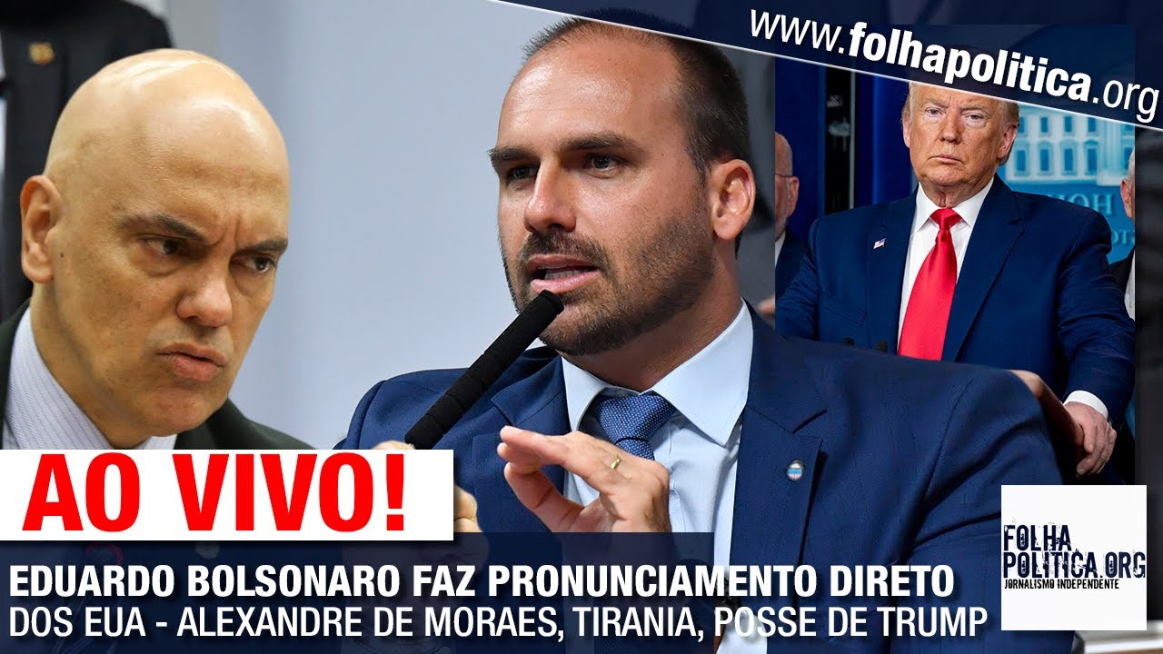AO VIVO: EDUARDO BOLSONARO FAZ PRONUNCIAMENTO DIRETO DOS EUA - ALEXANDRE DE MORAES, TIRANIA, TRUMP