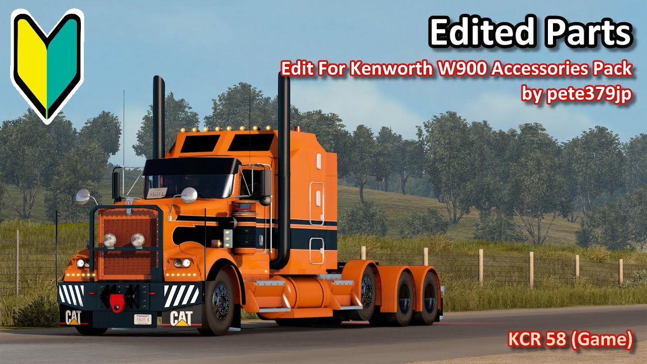 Edit For Kenworth W900 Accessories Pack 1.2 ATS