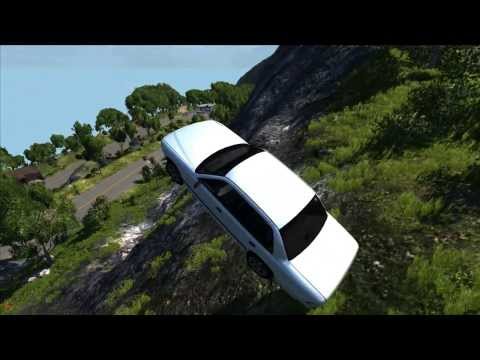BeamNG DRIVE - 1000Hp Grand Marshal V8 Crash Testing CLIFF 2.0