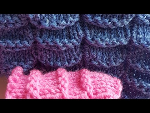 Strickmuster in Reihen und in Runden