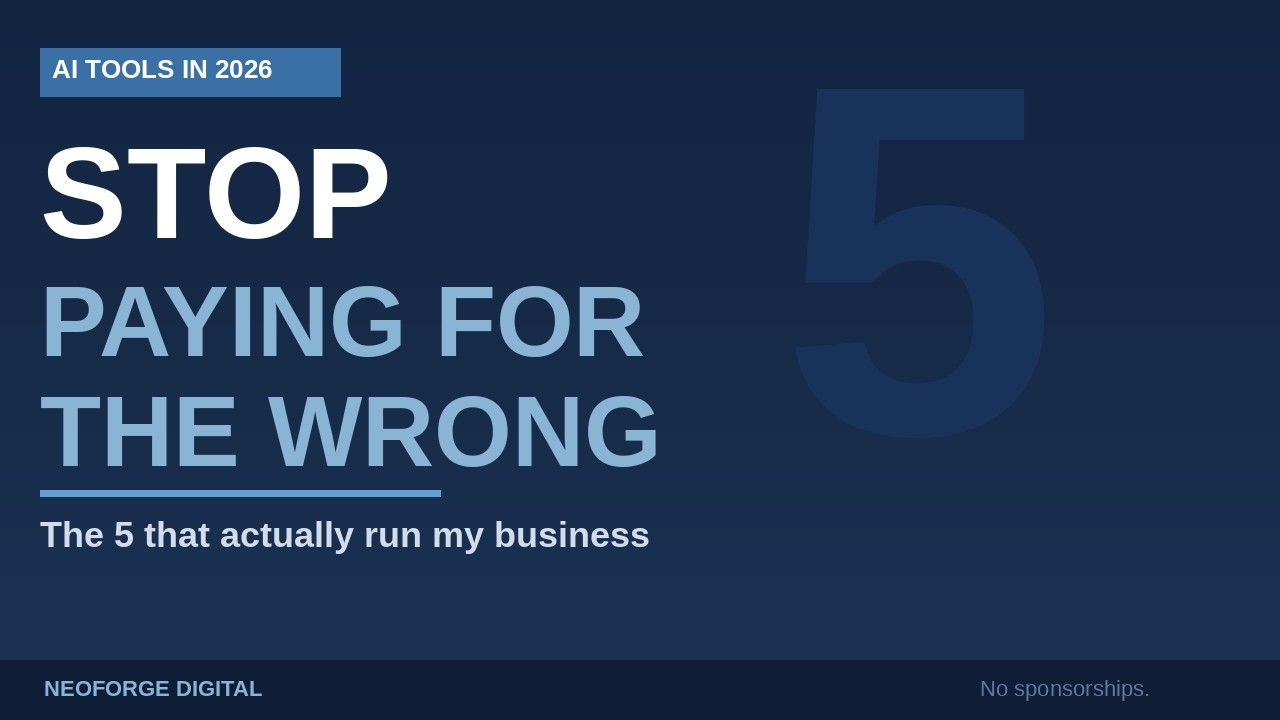 5 AI Tools That Actually Run My Business in 2026