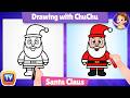 How To Draw Santa Claus Elf Reindeer And Christmas Tree Drawing For Kids Easy Step By Step