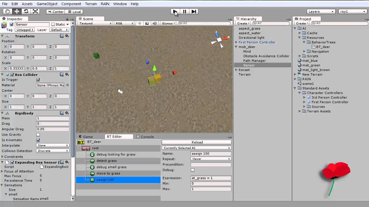 Unity3d RAIN{one} Cubes and Pills 5  ( OUTDATED )
