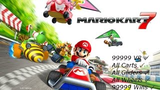 Mario Kart 7: How to UNLOCK EVERYTHING and get 99999 VR! (Working on 11.10!)