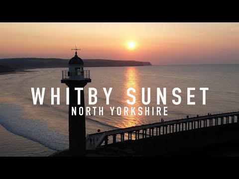 Whitby, North Yorkshire! A glorious Sunset by Drone