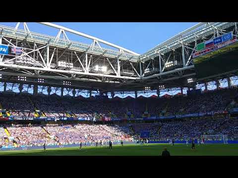 Argentina vs Iceland. Fans battle in Moscow
