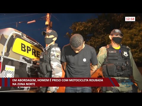 Homem é preso em abordagem com motocicleta roubada na zona norte 17 03 2021