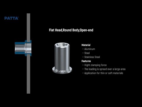 Cabeça Plana / Corpo Redondo / Ponta Aberta