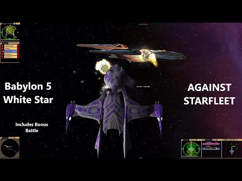 Babylon 5 Whitestar VS Starfleet | NOT BATTLESTAR GALACTICA | Star Trek Bridge Commander Battle |