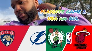 NHL Lighting vs Panthers & NBA Miami Heat vs Celtics on the SAME DAY! Day in the Life | Vlog!