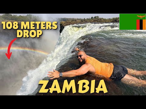 The Most Dangerous Infinity Pool In the World – Devil’s Pool, Victoria Falls, Zambia 🇿🇲 (scary)
