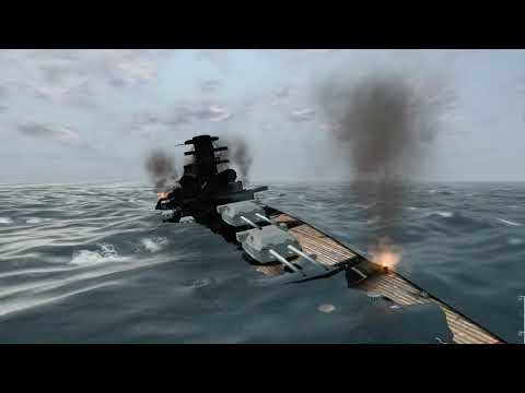 DKM Bismarck & IJN Shikishima Gets Sunk By Large Battleship Task Force on Silent Hunter 3