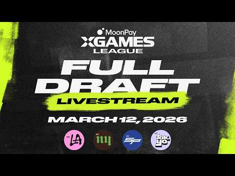 MoonPay X Games League Draft 2026, full livestream