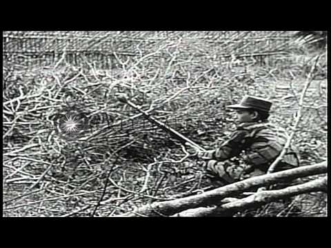 US soldiers instruct the montagnards in guerrilla warfare in Vietnam during the V...HD Stock Footage
