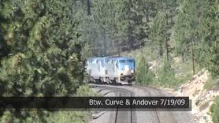 preview picture of video 'Amtrak's Westbound California Zephyr Ascending Donner Pass'