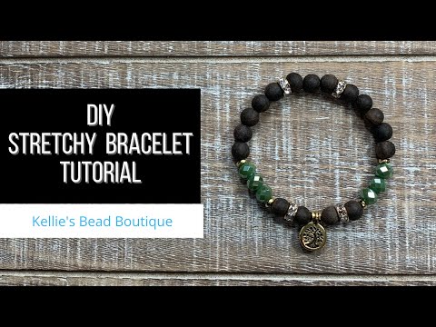 DIY STRETCHY BRACELET TUTORIAL - Learn an easy method to make a stretchy bracelet and hide the knot.