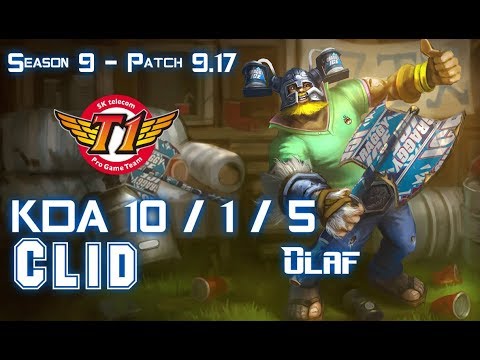 SKT T1 Clid OLAF vs SHYVANA Jungle - Patch 9.17 KR Ranked