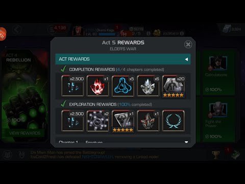 Act 5 100% Rewards - MCOC Crystal Opening