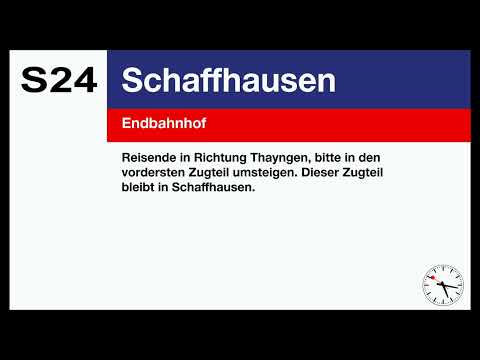 ZVV Ansage, Zugteil bleibt in Schaffhausen  | De/En