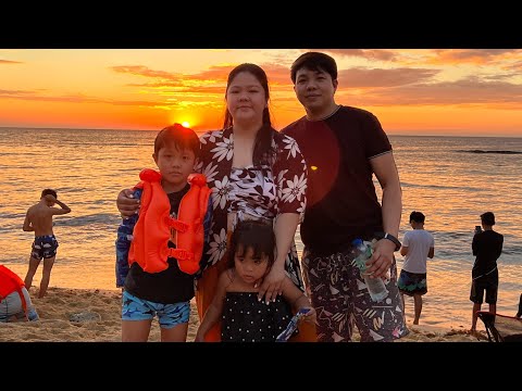 Best beach and best view of the sunset 🌅 where here at pangasinan 💕#mamajeena