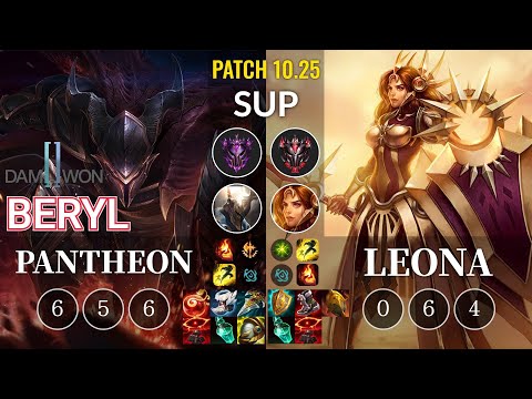 DWG BeryL Pantheon vs Leona Sup - KR Patch 10.25