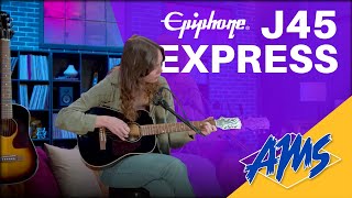 Video thumbnail for The Epiphone J-45 Express | Travel Sized Body; Adventure Sized Sound by American Musical Supply
