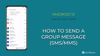 How to Send a Group message (SMS/MMS) [Android 12]