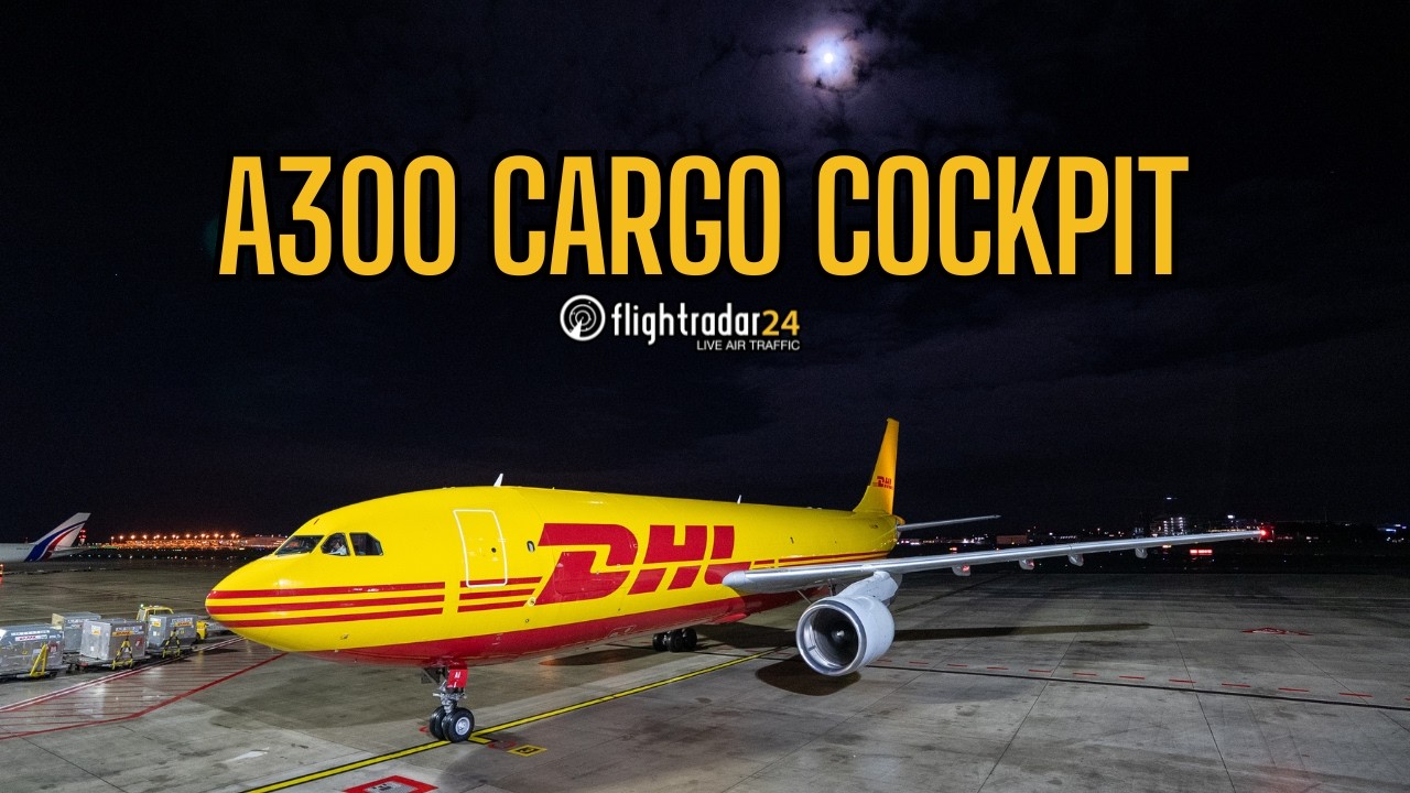 DHL A300 in the Cockpit: Flying Cargo Through the Night