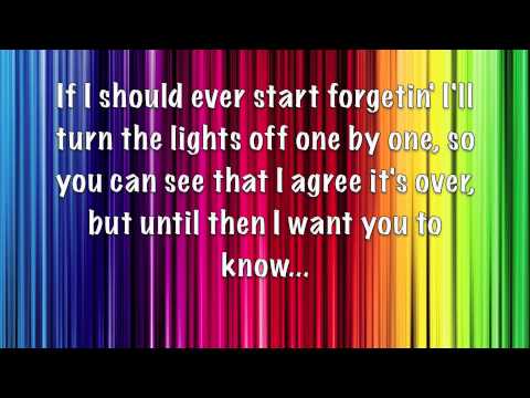 Every Light in the House is On-Trace Adkins-Lyrics on the Screen:)