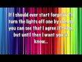 Every Light in the House is On-Trace Adkins-Lyrics on the Screen:)